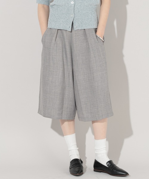 George's ハーフパンツ パンツ 短パン リネンライクバミューダパンツ