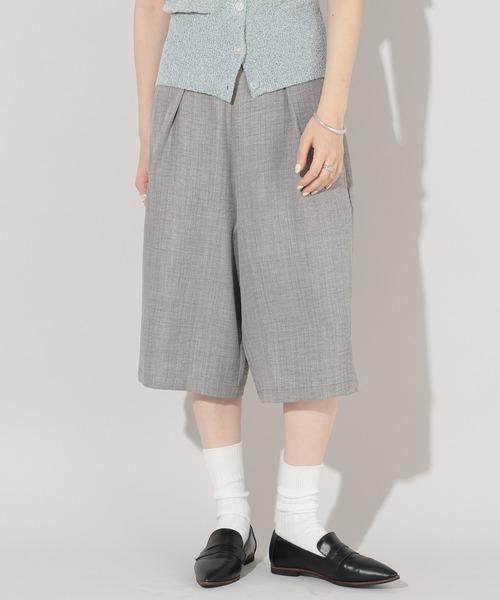 George's ハーフパンツ パンツ 短パン リネンライクバミューダパンツ