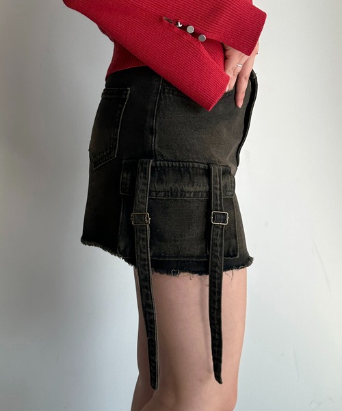 「apres jour mignon」 ミニスカート X-LARGE ブラック レディース_画像3