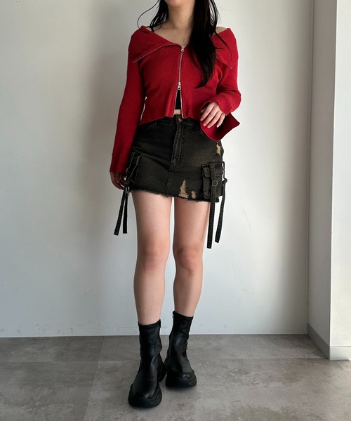 「apres jour mignon」 ミニスカート X-LARGE ブラック レディース_画像7
