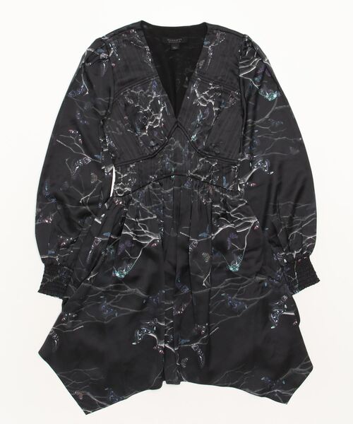 「ALLSAINTS」 長袖ワンピース 6 ブラック レディース_画像3