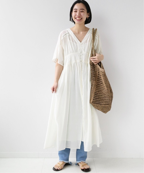 「JOURNAL STANDARD relume」 半袖ワンピース FREE イエロー レディース_画像9