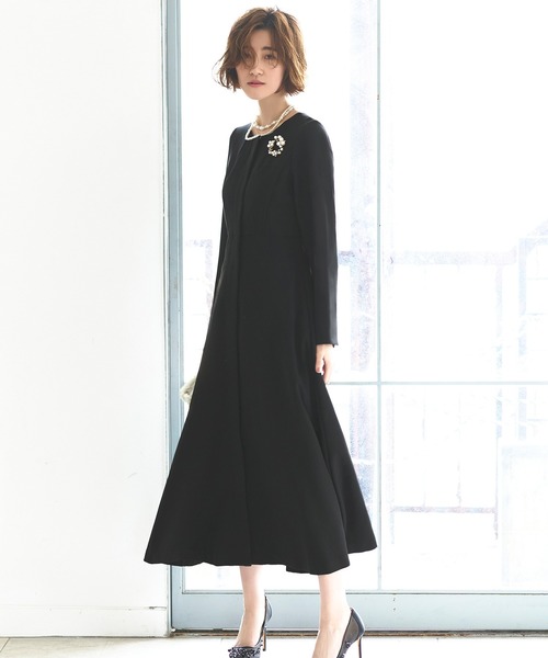 「RUIRUE BOUTIQUE」 長袖ワンピース L ネイビー レディース_画像9