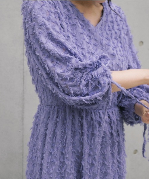 「kaene」 7分袖ワンピース 38 ブラック レディース_画像5