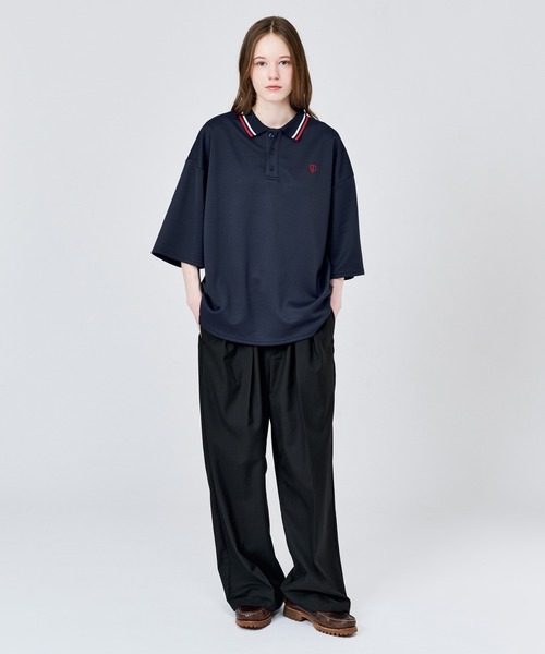 「WETTEMPT」 スラックス LARGE ネイビー メンズ_画像6