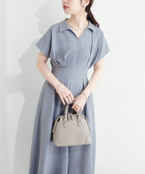 「natural couture」 シャツワンピース FREE グレー レディース_画像6