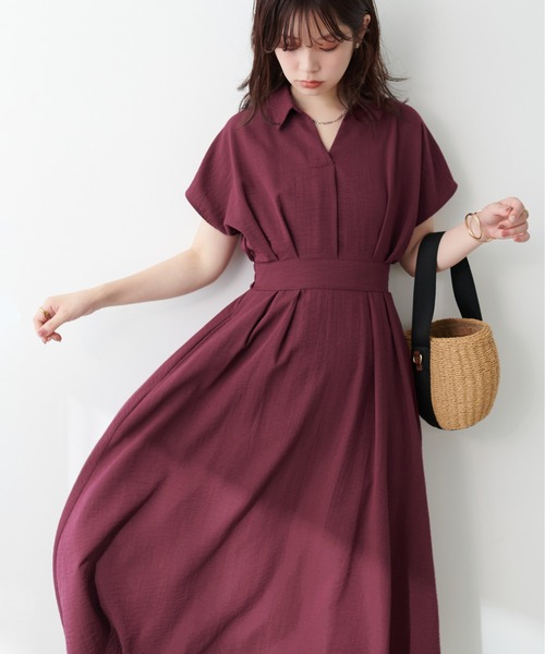 「natural couture」 シャツワンピース FREE グレー レディース_画像9