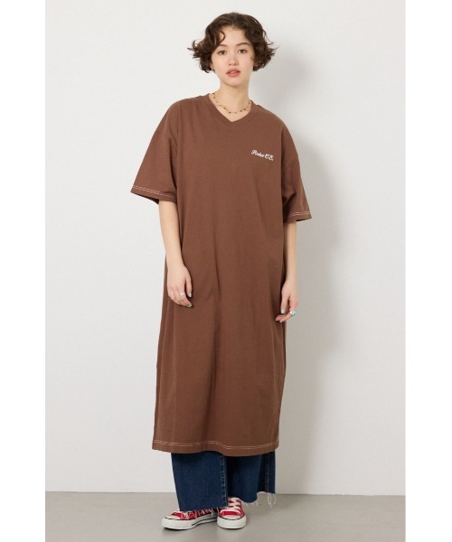 「RCWB」 Tシャツワンピース FREE ブラウン レディース_画像6