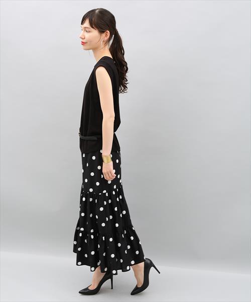 Adam et rope ロングスカート ADAM ET ROPE'（アダムエロペ） ロング スカート ミドルドット＆無地