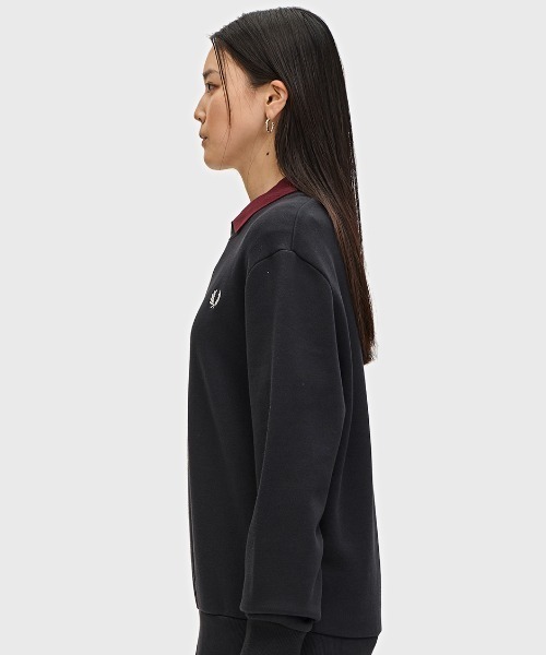 FRED PERRY ブラック スウェット M FRED PERRY トレーナー スウェット Crew Neck Sweatshirt