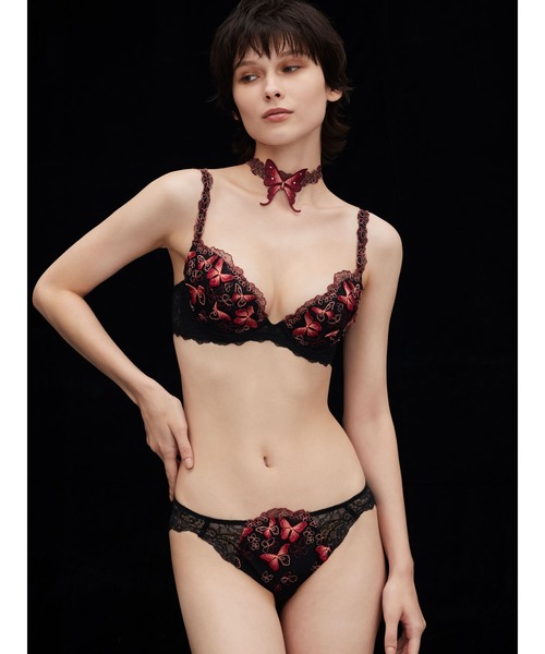 ランジェリアム＊ブラD65ショーツS LINGERIEAM（ランジェリアム） ショーツ フローラルパピヨンサイド