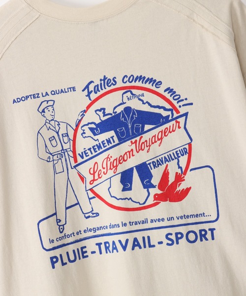 Le Pigeon Voyageur tシャツ 「Le Pigeon Voyageur」バックプリント 