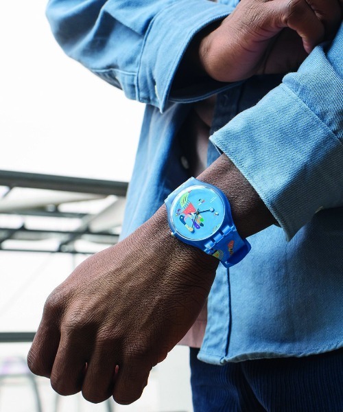 Swatch 腕時計 「SWATCH X CENTRE POMPIDOU」BLUE SKY， BY