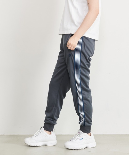 FILA（フィラ） ワイドパンツ パンツ ブランド ロゴ ライン入り