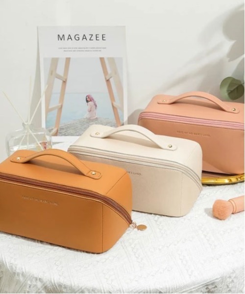 Jelly moo（ジェリームー） ポーチ 「 」 大容量 両面収納 化粧ポーチ