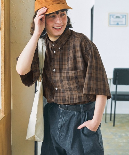 【超希少】パパス 総柄刺繍 半袖 白シャツ XL ボタンダウン ロゴボタン J.CREW Washed Oxford B.D. H/S Shirts ロブスター総柄 白 半袖