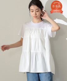 Demi-Luxe BEAMS tシャツ コンビ ティアード プルオーバー