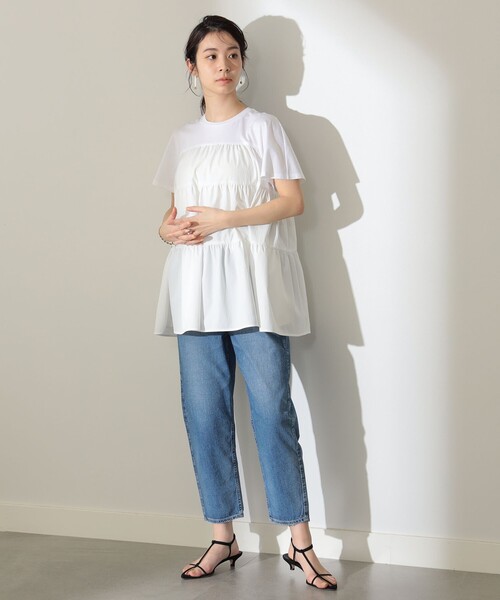 Demi-Luxe BEAMS tシャツ コンビ ティアード プルオーバー