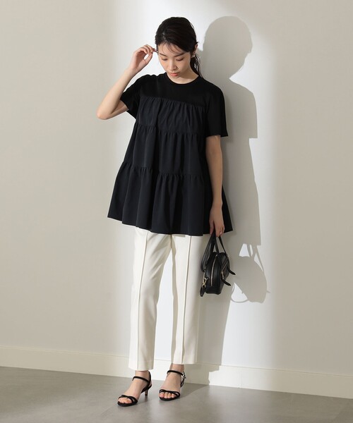 Demi-Luxe BEAMS tシャツ コンビ ティアード プルオーバー