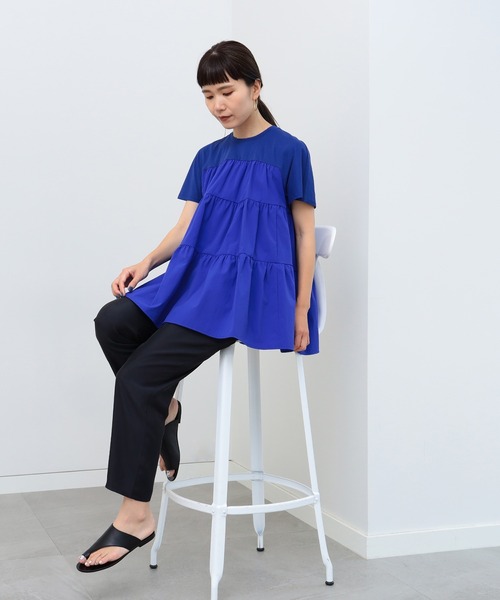 Demi-Luxe BEAMS tシャツ コンビ ティアード プルオーバー