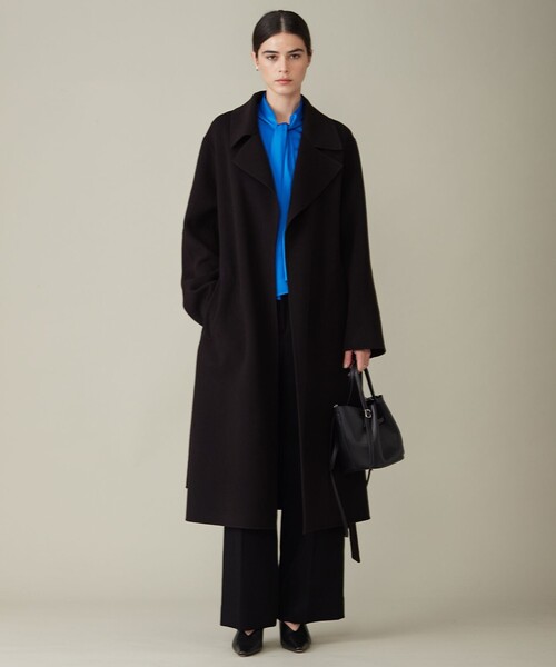 新品✨ICB　トレンチジレ　ノースリーブ　ベルト付き　ネイビー　大きめ　XXL ICB トレンチコート コート 「人気のため新色追加」ウールリバー