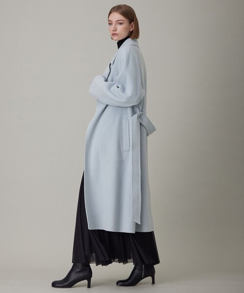 新品✨ICB　トレンチジレ　ノースリーブ　ベルト付き　ネイビー　大きめ　XXL ICB トレンチコート コート 「人気のため新色追加」ウールリバー