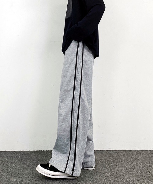 SHEENA（シーナ） スラックス パンツ サイドライントラックパンツ