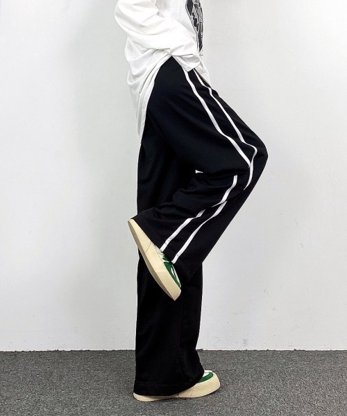 SHEENA（シーナ） スラックス パンツ サイドライントラックパンツ