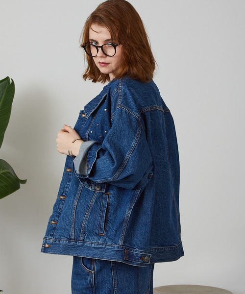 FREE MAX デニムジャケット gジャン Switching Big Denim JKT