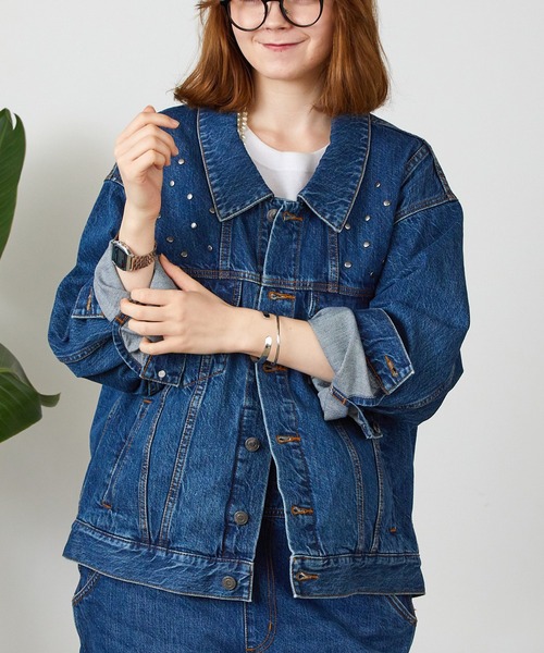 FREE MAX デニムジャケット gジャン Switching Big Denim JKT
