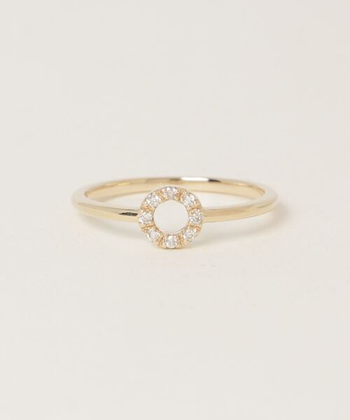 K10 nojess ハーフエタニティ ダイヤモンド 0.06 リング K10 ハーフ