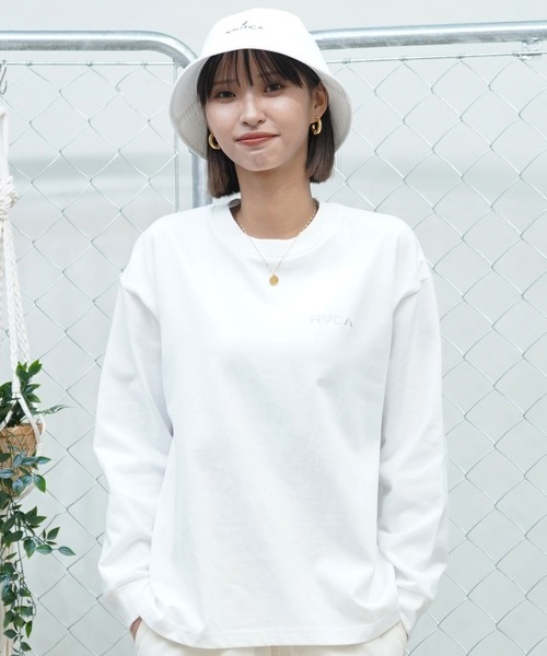 RVCA ルーカ レディース ロンT 長袖Tシャツ バックプリント オーバーサイズ BE043-050 ムラサキ公式】RVCA ルーカ レディース ロンT 長袖Tシャツ
