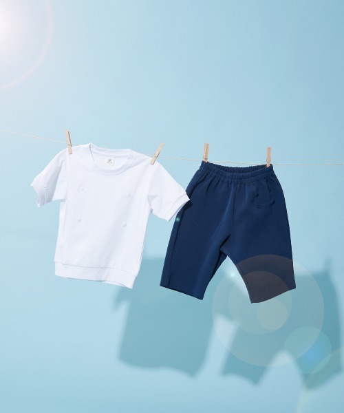 【未使用】キノピオ プルオーバー&ハーフパンツセット 防汚 ゼッケンがホックで付けられる体操服 ハーフパンツ[品番