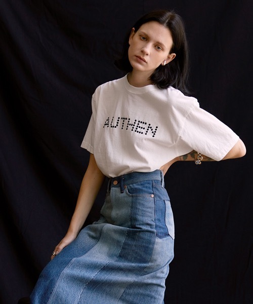 tシャツ 「AUTHEN」オーセン/ S/S マルカン刺繍 オーセンTシャツ レディース メンズ AUTHEN tシャツ 「AUTHEN」オーセン/ S/S マルカン刺繍 オーセン