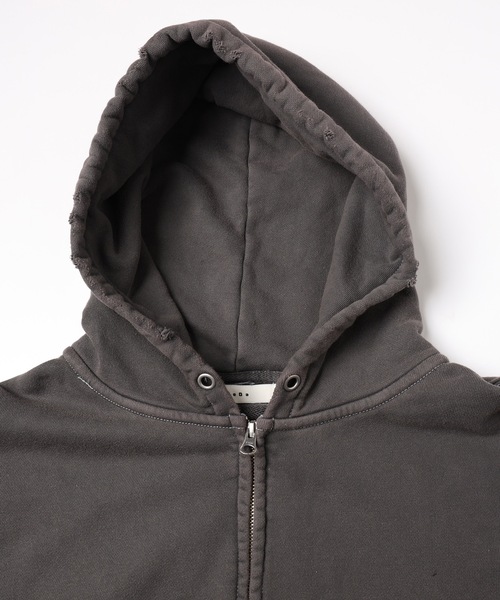 JieDa PIGMENT J LOGO ZIP UP HOODIE 黒 グレー JieDa パーカー PIGMENT J LOGO ZIP UP HOODIE メンズ