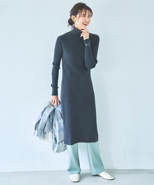 ワンピース セール ニットワンピース &frasl; ニットワンピース（ブランド23区）（レディースファッション 23区（ニジュウサンク）の「ウールコットン リブニット 23区 「セットアップ対応」ヴィスコースウールニット 洗えるウールカシミヤ （ミニ丈・ひざ （ロング・マキシ丈ワンピース）｜Viaggio | ジャージーニットワンピース&frasl;日本製&frasl;洗える 洗えるレイヤードニットツイン サロペット