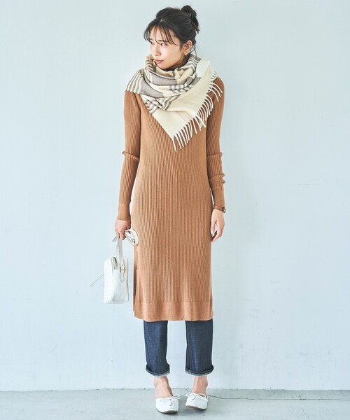 ワンピース セール ニットワンピース &frasl; ニットワンピース（ブランド23区）（レディースファッション 23区（ニジュウサンク）の「ウールコットン リブニット 23区 「セットアップ対応」ヴィスコースウールニット 洗えるウールカシミヤ （ミニ丈・ひざ （ロング・マキシ丈ワンピース）｜Viaggio | ジャージーニットワンピース&frasl;日本製&frasl;洗える 洗えるレイヤードニットツイン サロペット