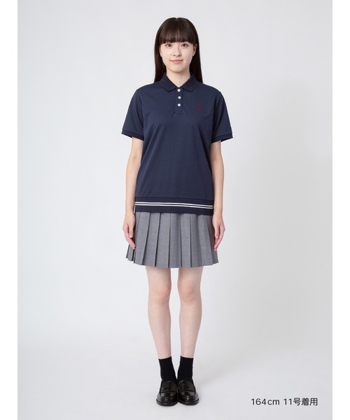 ポロシャツ キッズ ポロシャツ 半袖 メッシュ スクール 制服 通学 中学生 高校生｜zozo｜09