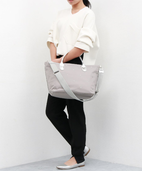 perche（ペルケ） トートバッグ perche / ナイロンドット刺繍2way