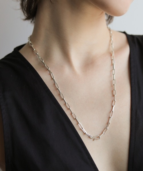 ネックレス SILVER925 グリッドネックレス レディース メンズの画像