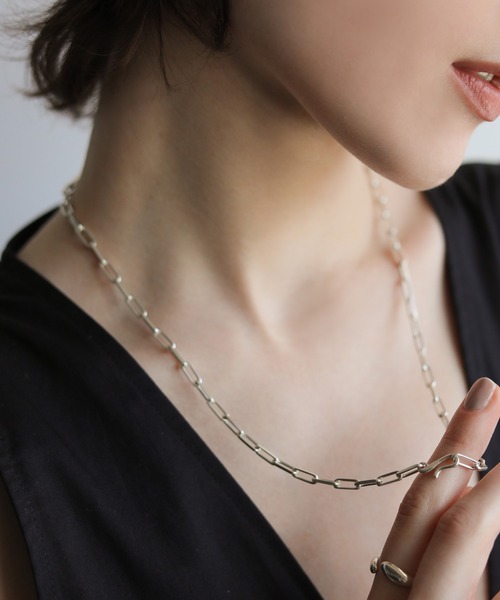 ネックレス SILVER925 グリッドネックレス レディース メンズの画像