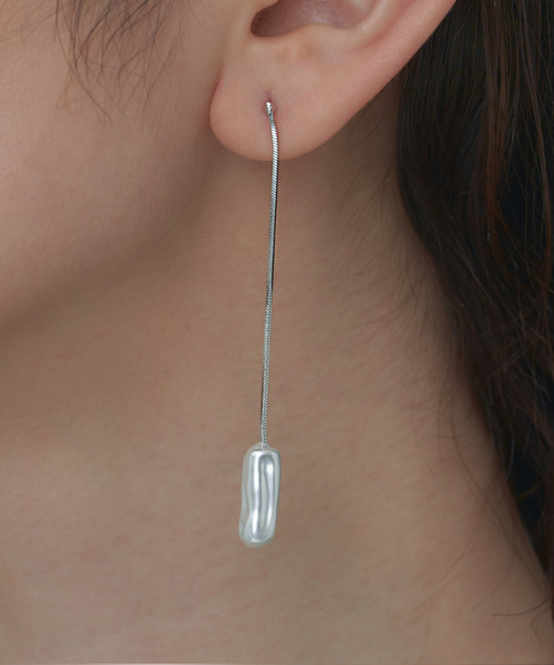 4℃ パール チェーン ピアス パールチェーンスウェイピアス(- GLD/IVO): アクセサリー｜URBAN
