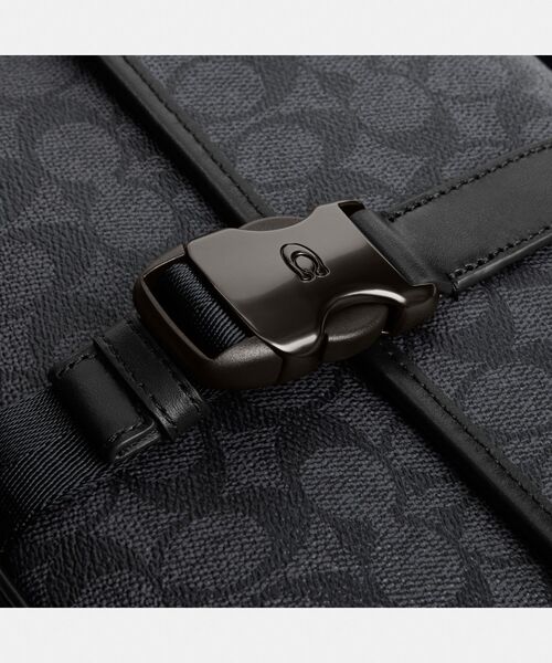 【COACH】メッセンジャー バッグ/ショルダーバッグ レザー×キャンバス地 COACH コーチ バッグ メンズ ショルダーバッグ アウトレット