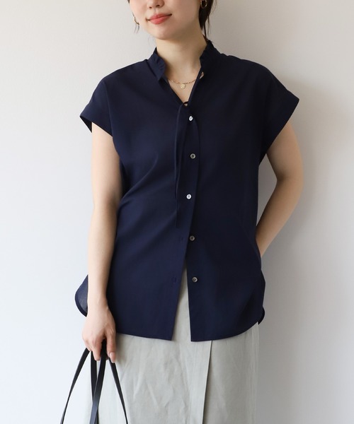 MICA&DEAL ブラウス シャツ フリルカラースキッパーブラウス