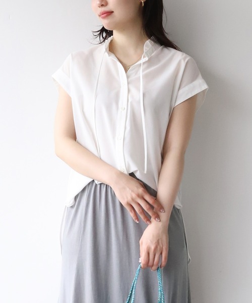 MICA&DEAL ブラウス シャツ フリルカラースキッパーブラウス