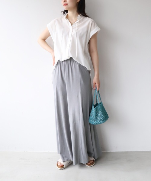 ブラウス シャツ フリルカラースキッパーブラウス レディース MICA&DEAL ブラウス シャツ フリルカラースキッパーブラウス