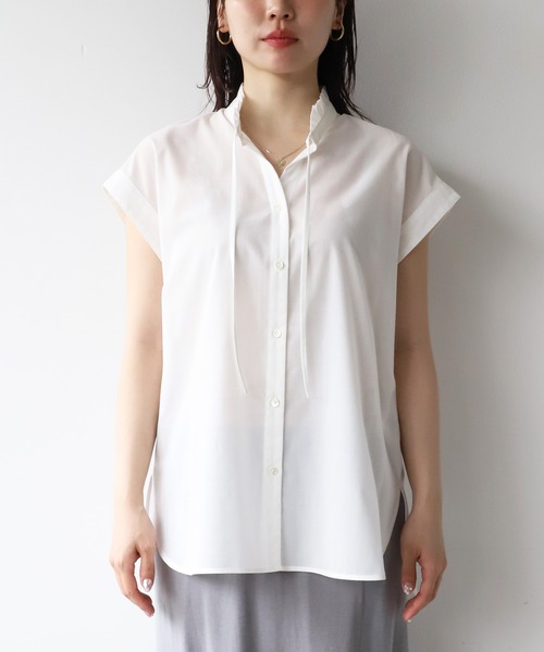 MICA&DEAL ブラウス シャツ フリルカラースキッパーブラウス