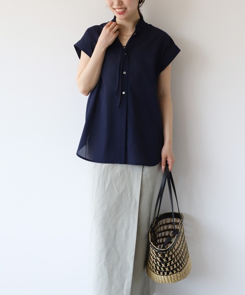 未使用✰MICA＆DEALブラウス MICA&DEAL ブラウス シャツ フリルカラースキッパーブラウス