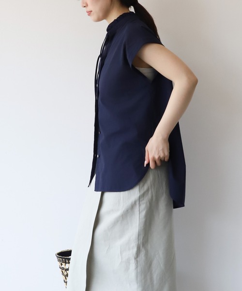 MICA&DEAL ブラウス シャツ フリルカラースキッパーブラウス