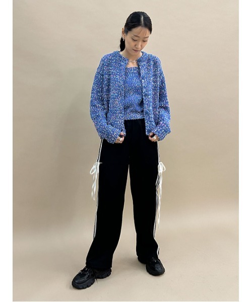 新品 【洗える】 ウール混 カラーネップ ニット セーター